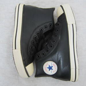 CONVERSE ALLSTAR HI（コンバース オールスターハイ） 黒レザー  24.5㎝ US5.5  レインシューズにも  ok2402Aの画像3