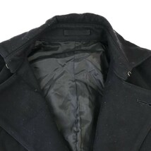 クランプリュスオム /KLEIN PLUS HOMME★ショート丈/ピーコート【47(フリー)/メンズM程度/黒/black】総裏地/Coats◆pBH334_画像4