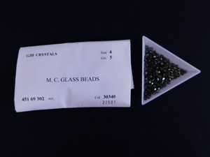 2289△未使用 チェコビーズ M.C.GLASS BEADS ブラック系 