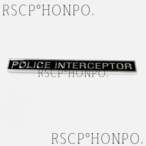 POLICE INTERCEPTOR 外装 パーツ 両面ステッカー テープ付 シルバーブラック リア サイド スポーツ トラック