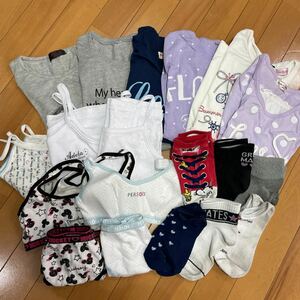 3 7 未使用品 普段着Tシャツ タンクトップ 靴下 女の子 女子用 段ボール 匿名発送