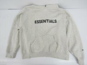 FEAR OF GOD ESSENTIALS FOG エッセンシャルズ ロゴ プルオーバー フーディー パーカー スウェット XLサイズ グレー系 ◆FG6999