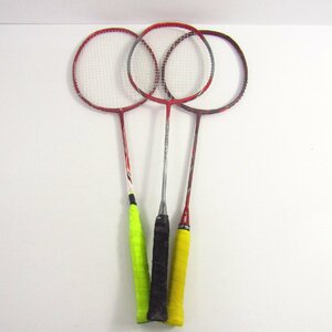 YONEX ヨネックス VOLTRIC 80 / NR250 / MIZUNO ミズノ TECHNIX 001 Long バドミントンラケット まとめ 3種セット ※現状品 〓3717