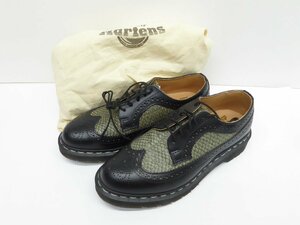 Dr.Martens Dr. Martens 14337 MADE IN ENGLAND BLACK/GREEN SNAKE BROGUE SIZE:UK6 size:25.0cm shoes ^WT2804