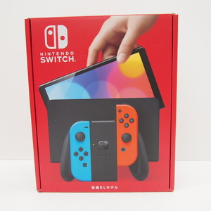 未使用品 Nintendo Switch 有機ELモデル Joy-Con(L) ネオンブルー/(R) ネオンレッド ニンテンドースイッチ ゲーム機 ∴WE1396