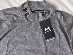 UNDER ARMOUR アンダーアーマー HEATGEAR ハイネック半袖コンプレッションシャツ　XXL　灰