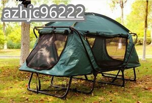 高品質 テント 二人 防雨 オフグラウンドテント 釣り 湿り防止　屋外キャンプ 二重 キャンプテント ビーチ釣りテント
