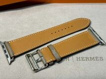 ☆希少 ほぼ未使用 即決 エトゥープ Apple watch HERMES エルメス シンプルトゥール レザーバンド 45mm 44mm 42mm アップルウォッチ 231_画像4