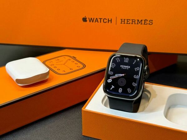 ★即決 美品 バッテリー100% Apple Watch series8 HERMES 黒 41mm アップルウォッチ エルメス Cellular ブラックステンレス シリーズ8 411