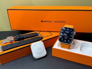 ☆最新 即決 美品 100% Apple Watch series9 HERMES 45mm アップルウォッチ エルメス GPS+Cellular シルバーステンレス シリーズ9 281