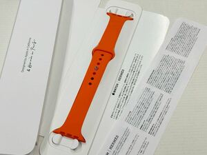 ☆即決未使用 Apple Watch HERMES 限定 オレンジ スポーツバンド 45mm 44mm 純正 アップルウォッチ エルメス 正規品 ラバーバンド 340