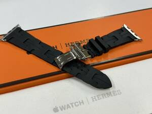 ☆即決 ほぼ未使用 Series9 キリム Apple Watch Hermes 45mm 44mm 黒 シンプルトゥールストラップ アップルウォッチ エルメス 263