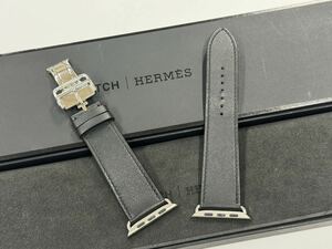 ☆即決 美品 Apple Watch HERMES 45mm 44mm 黒 ディプロイアントバックル エルメス アップルウォッチ Dバックル ブラック 254