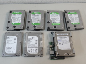 H1866　 WD10EARX、SAMSUNG　HD103SJ,　SEAGATE　HDD　1000DM003　など　　7個まとめ売り　【ジャンク品】