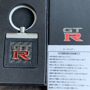 日産純正 GT-Rコレクション カーボン調メタルキーリング GTR キーホルダー R34.35 used美品の画像1