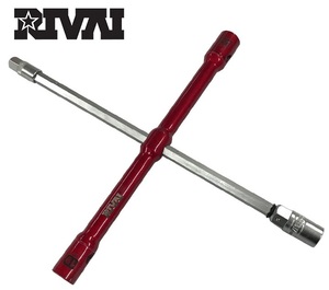 RIVAI Smart cross wrench SMART CROSS WRENCH tire exchange . easily compact storage loaded tool color : red 