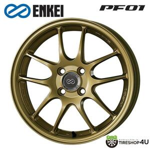 送料無料 ENKEI Performance Line PF01 18インチ 18x7.0J 5/100 +48 G ゴールド 新品ホイール1本価格