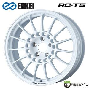 送料無料 ENKEI Sport RC-T5 17インチ 17x7.0J 4/100 +37 W ホワイト 新品ホイール1本価格