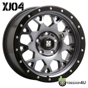 送料無料 XTREME-J XJ04 18x8.0J 5/127 +35 GBMS グロスブラックマシーンスモーククリア 新品ホイール1本価格