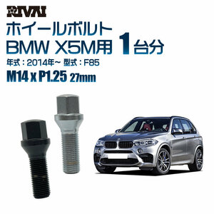 RIVAI 車種別クロームボルトセット BMW X5M 2014年～ F85 17HEX M14xP1.25 27mm テーパー 20個入り