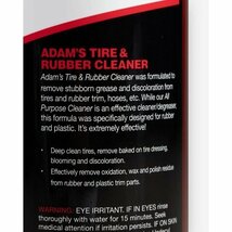 Adam’s Polishes Tire & Rubber Cleaner タイヤ&ラバークリーナー タイヤ ゴム製品のクリーナー アダムスポリッシュ_画像5
