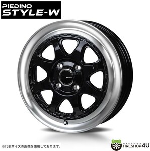 4本セット MONZA JAPAN PIEDINO STYLE-W スタイルダブリュー 15x4.5J 4/100 +45 DBR 新品ホイール4本価格 15インチ