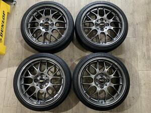 【2402028】BBS RG-R RG793 17インチ 7J +45 PCD100 4H + NANKANG AS-1 195/40R17 2020年 5mm 5.5mm コンパクト アクア ヤリス ヴィッツ 等