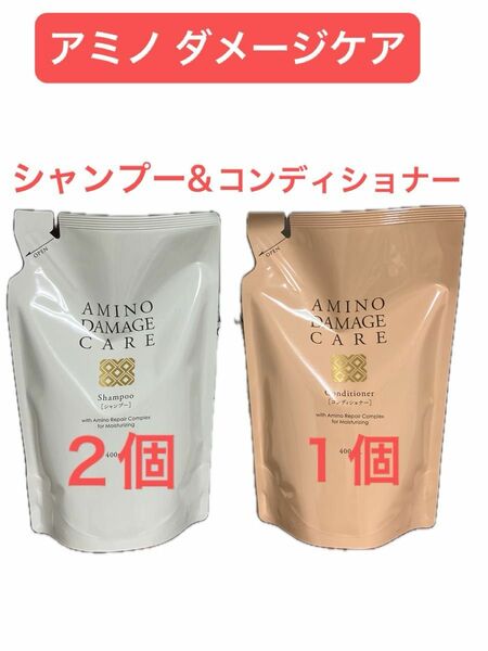 アミノ ダメージケア シャンプー2個 & コンディショナー 1個 リフィル ダメージヘア補修 滑らか仕上げ FMG 旧エイボン 