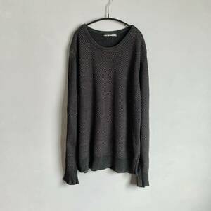 ISSEY MIYAKE MEN ピグメントダイ コットンニット イッセイミヤケ セーター 2003 Lサイズ チャコールグレー