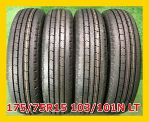 ★2023年製 175/75R15 103/101N LT ブリヂストン V-STEEL RIB R202 中古 夏タイヤ 4本 15インチ★