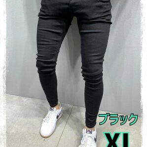 デニム　XL ブラック　スキニー　ボトムス　ストレッチ　パンツ