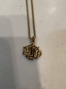 【極美品】1円　Christian Dior ネックレス アクセサリー クリスチャンディオール ゴールド ヴィンテージ ゴールドカラー 45センチ