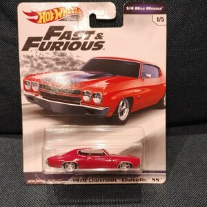 ホットウィール プレミアム FAST＆FURIOUS 1970 シボレー シェビーSS レッド ワイルドスピード