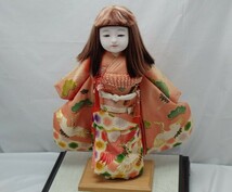 市松人形 作者不明 身長 約41cm ひどい日焼け劣化あり ジャンク品_画像1