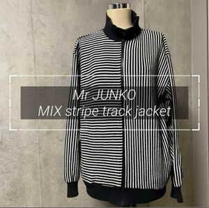 Mr JUNKO MIX border stripe track jacket ミスタージュンコ　コシノジュンコ 古着 総柄　