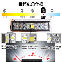 最新改良版 LEDワークライト 作業灯 LEDライトバー 超広角タイプ 34連 120W相当 12V/24V兼用 防水・防塵・耐衝撃・長寿命 2個_画像4
