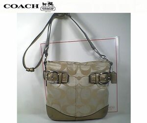 ★超美品！★ＣＯＡＣＨ　コーチ★とってもお洒落で素敵な♪シグネチャーダッフル肩掛け／斜め掛け／２ＷＡＹショルダーバッグ■チャーム付