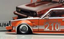 1/64　日産　スカイライン改　ジャパン２Dr　C210　フォーカスレーシング　ホイール　10J／12J アルミ製 深リム 街道レーサー ポップレース_画像9