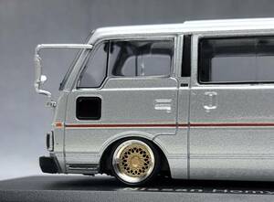 1/43 日産　ホーミー改　キャラバン　インチアップ　BBS RS　アルミ製　深リム　街道レーサー　国産名車コレクション　アシェット