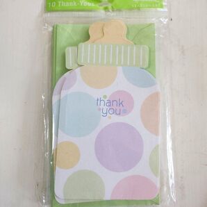 未使用 出産祝い 内祝い お返し お礼状 ありがとう Thank you カード レターセット 哺乳瓶 ホールマーク 手紙