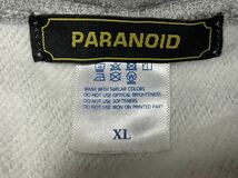 PARANOID XL スウェットパーカー パラノイド　フーディー グレー 灰色　プルオーバー　刺繍_画像4