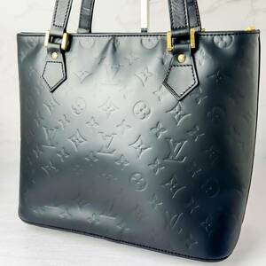 1円 美品 LOUIS VUITTON ルイヴィトン ヴェルニ ヒューストン ハンドバッグ トートバッグ モノグラム ブラック 