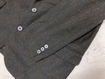 ノーブランド オールド レトロ 古着 ウール ツイード テーラードジャケット メンズ 日本製 2つボタン フォーマル L グレー_画像3