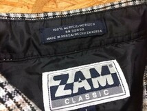 ZAM 韓国製 アメカジ ストリート チェック 半袖シャツ メンズ アクリル100% 中厚手 ゆったりサイズ L ベージュ_画像2