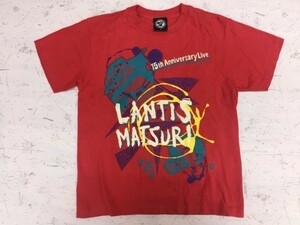 LANTIS ランティス祭り 15周年 2014 バンダイナムコアーツ アニメ フェス 半袖Tシャツ メンズ バックプリント有 S 赤