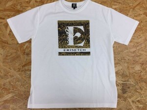 エリセッチ ERISETCH レトロ アニマル柄ロゴ 80年代 半袖Tシャツ レディース ポリエステル80% コットン20% L 白