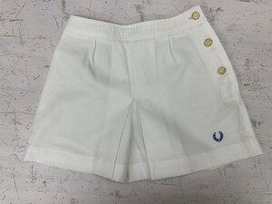  Fred Perry FRED PERRY Golf tennis sport skirt culotte short pants bottoms lady's polyester 100% 64 white 