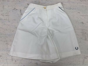  Fred Perry FRED PERRY Golf tennis sport skirt culotte short pants bottoms lady's polyester 100% white 