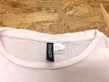 H&M 半袖Tシャツ レディース エイチアンドエム ファニーな タコスプリント レーヨン97% エラスタン3% XS 白_画像2