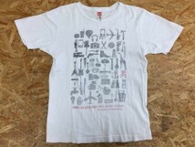 Goo Tee グーティー イラストプリント the gallery of original tee 裏刷り 半袖Tシャツ メンズ シルクスクリーン S 白_画像1